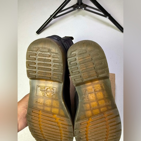 Dr Martens Womens Boot Size 10 Black Patent Combat Lace Up Bootie - Picture 8 of 14